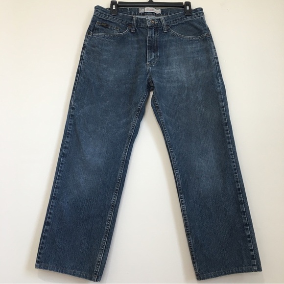 Lee Premium Select Straight Leg Dark Blue Denim Jeans - Picture 1 of 16